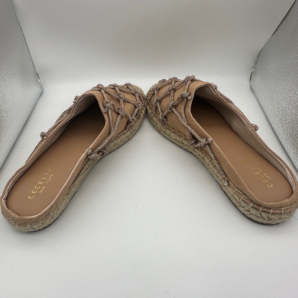 Cecelia New York Champagne Woven Slip-On Women's Shoes size 9 - Picture 8 of 9